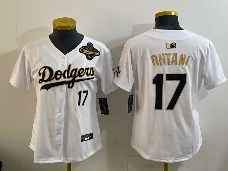 Youth Nike 2026 Los Angeles Dodgers #17 Ohtani White Gold Game MLB Jersey 066